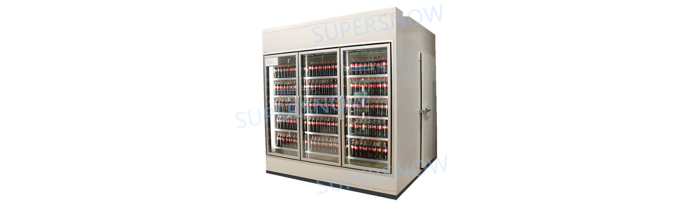 Front display back load cold storage room