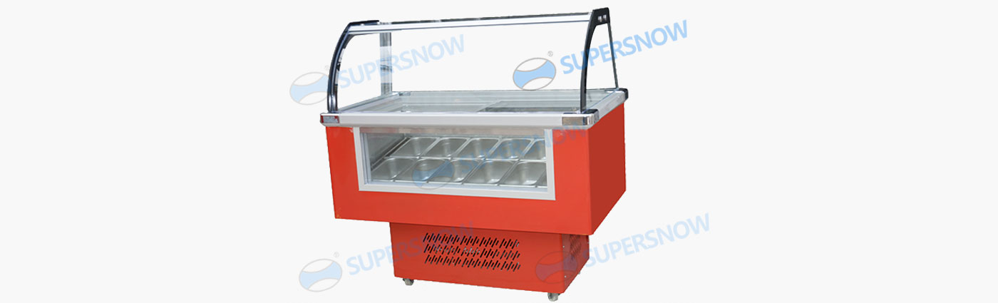 12 tray /pan Ice Cream Display Freezer